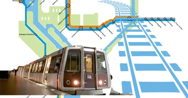 DC Metro Blue Line 10 ROUTE MAP OF DC METRORAIL BLUE LINE